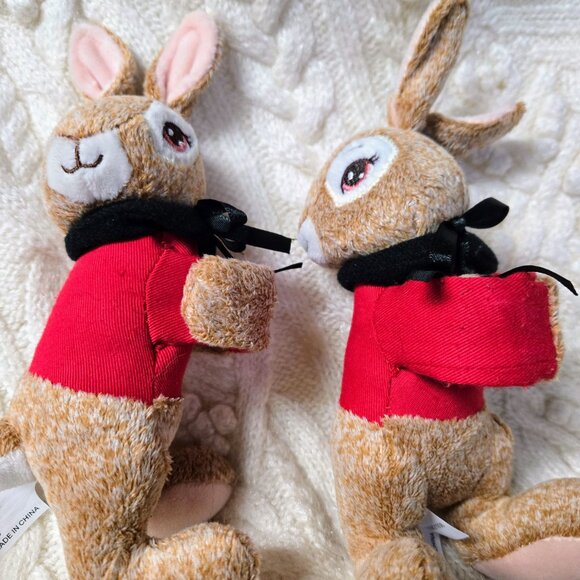 2 Easter Bunnies 8” Peter Rabbit Plush  Flopsy Bunnies w/Wraparound Arms - - Picture 4 of 7